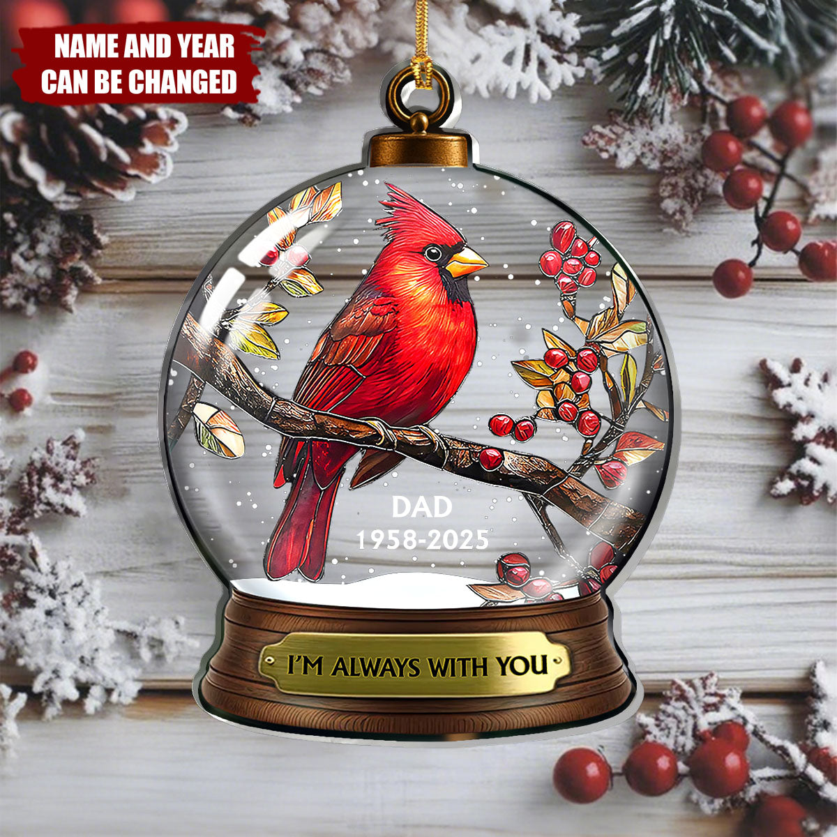 I'm Always With You  - Personalized Christmas Acrylic Ornament
