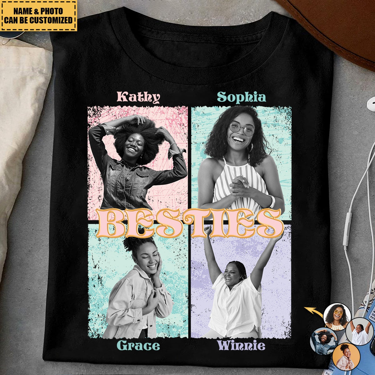 Vintage 90s Besties - Personalized Photo T-Shirt