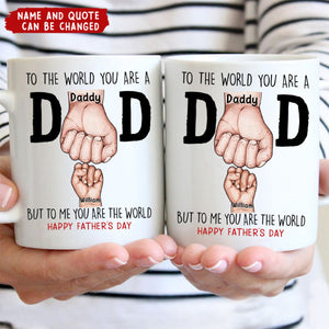 Happy Father's Day Fist Bump Personalized Mug