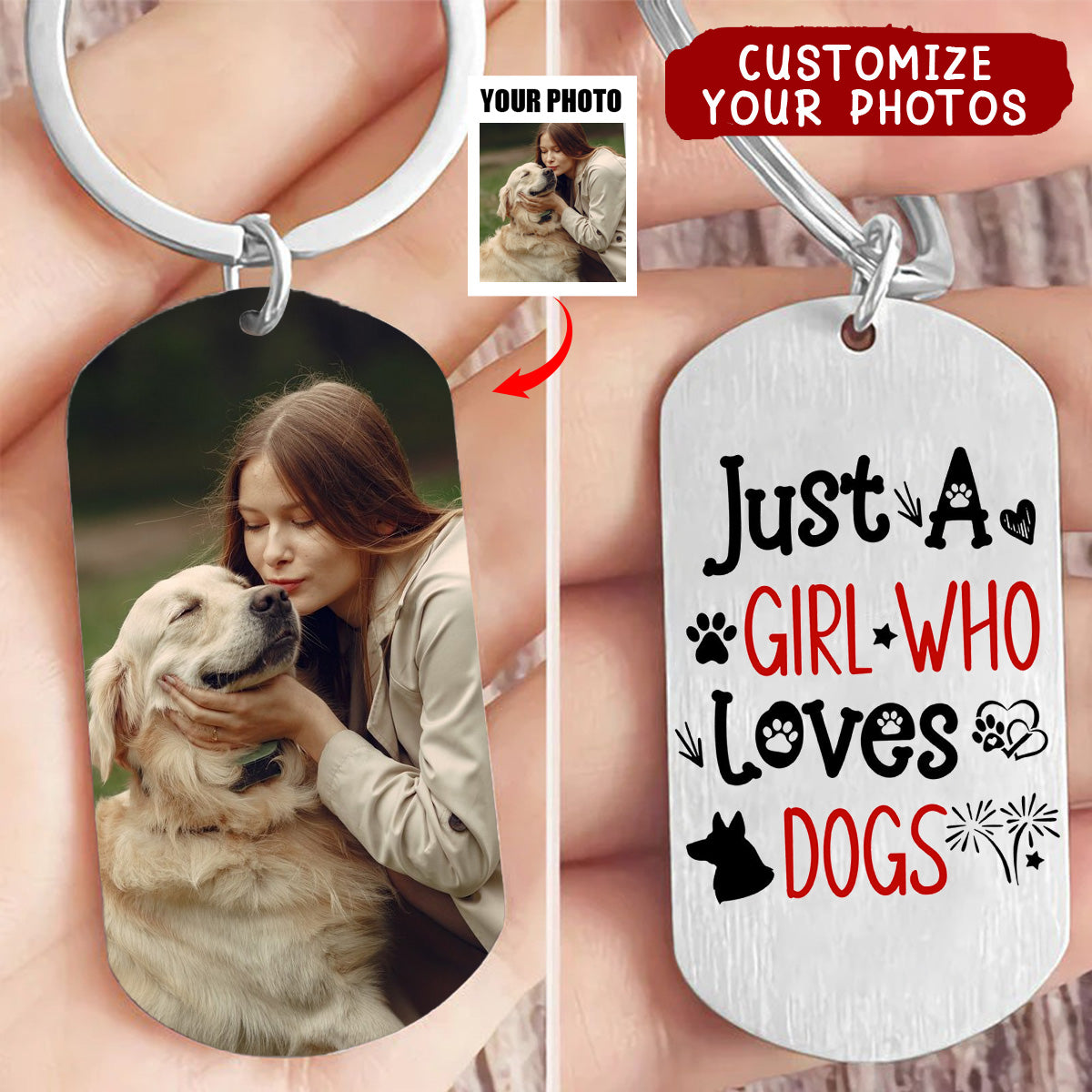Dog Make Our Live Complete - Gift For Dog Mom Stainless Steel Keychain
