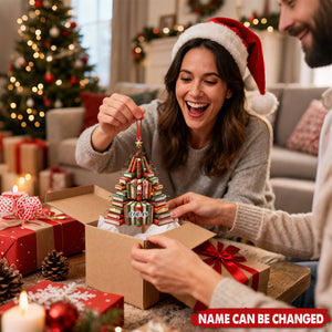 Bookish Christmas Book Tree Personalized Ornament - Gift For Book Lovers