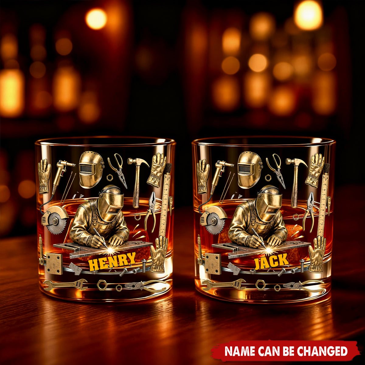 Strong Welder - Personalized Welder Whiskey Glass