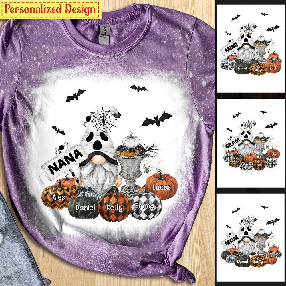 Ghost Dwarf Nana And Pumpkin Kids Halloween Personalized 3D T-shirt