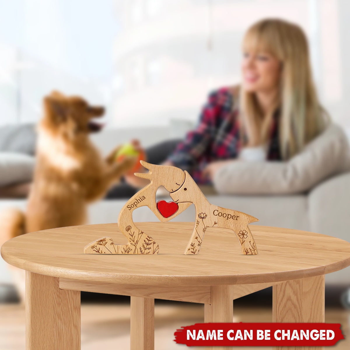 A Girl And Her Dog A Bond That Can't Be Broken - Personalized Wooden Puzzle