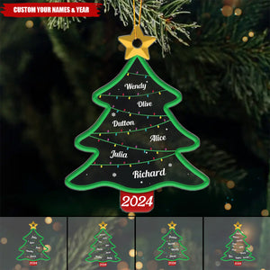 Lovely Family Christmas Tree - Personalized Acrylic Ornament