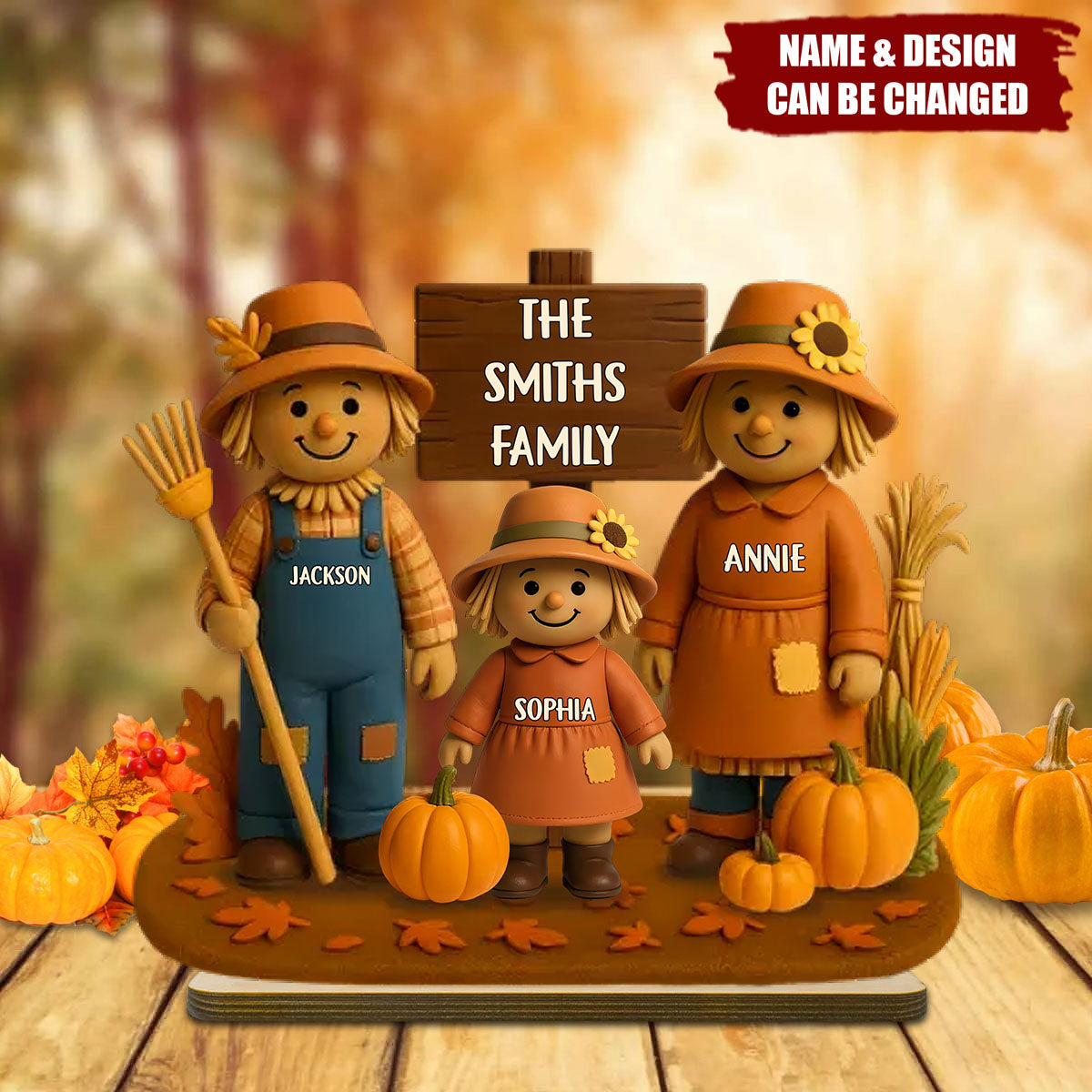 Growing Old Together 3D Freestanding Pumpkins With Crow And
