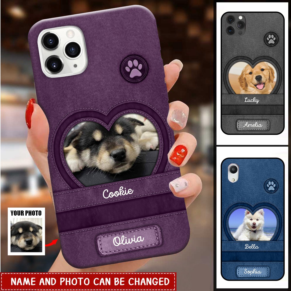 Upload Puppy Pet Dog Photo , Gift For Dog Lovers Personalized Phone Case