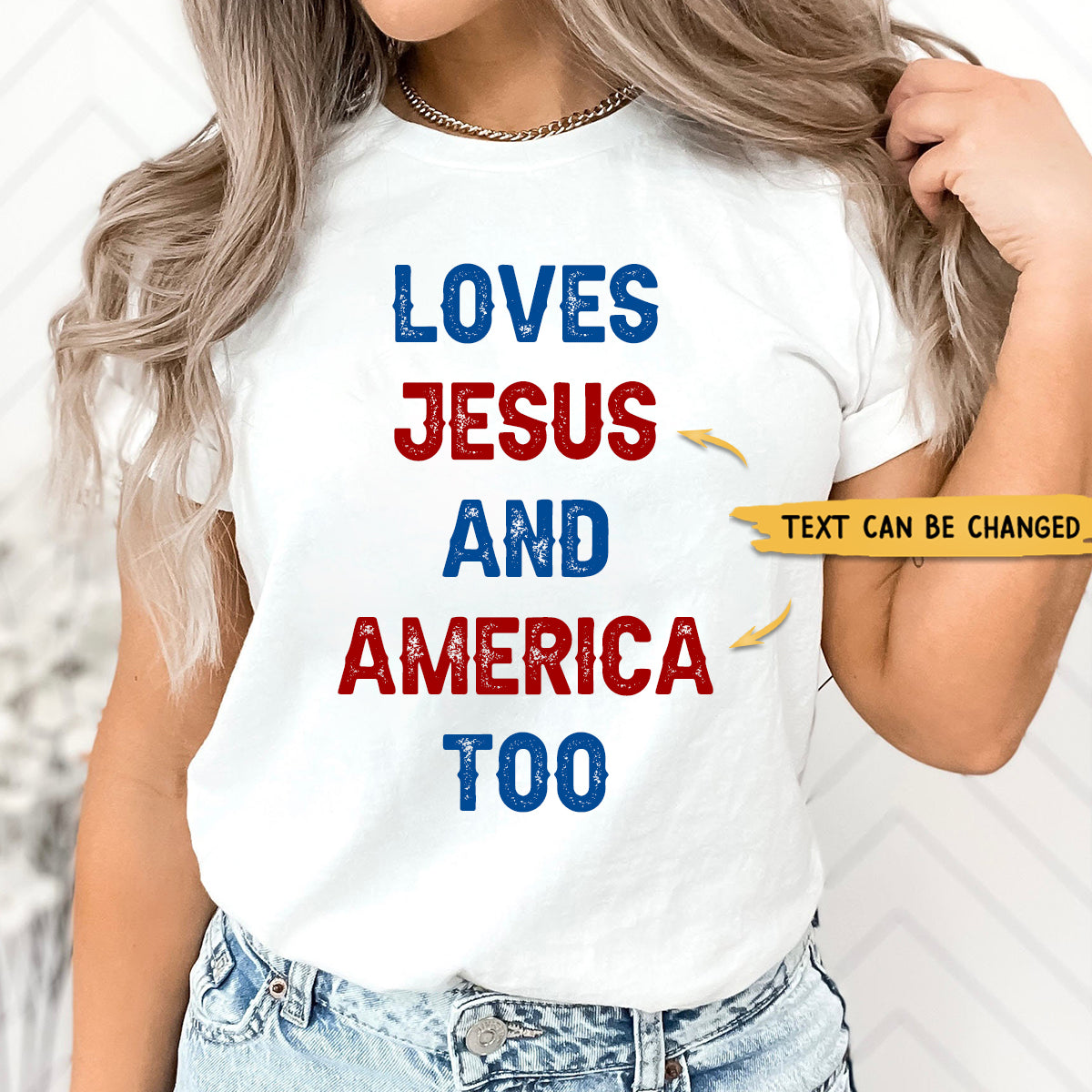 Loves Jesus and America Too Personalized Shirt
