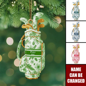 Golf Bag Custom Shape Acrylic Ornament - Personalized Gift For Golf Lover Ornament