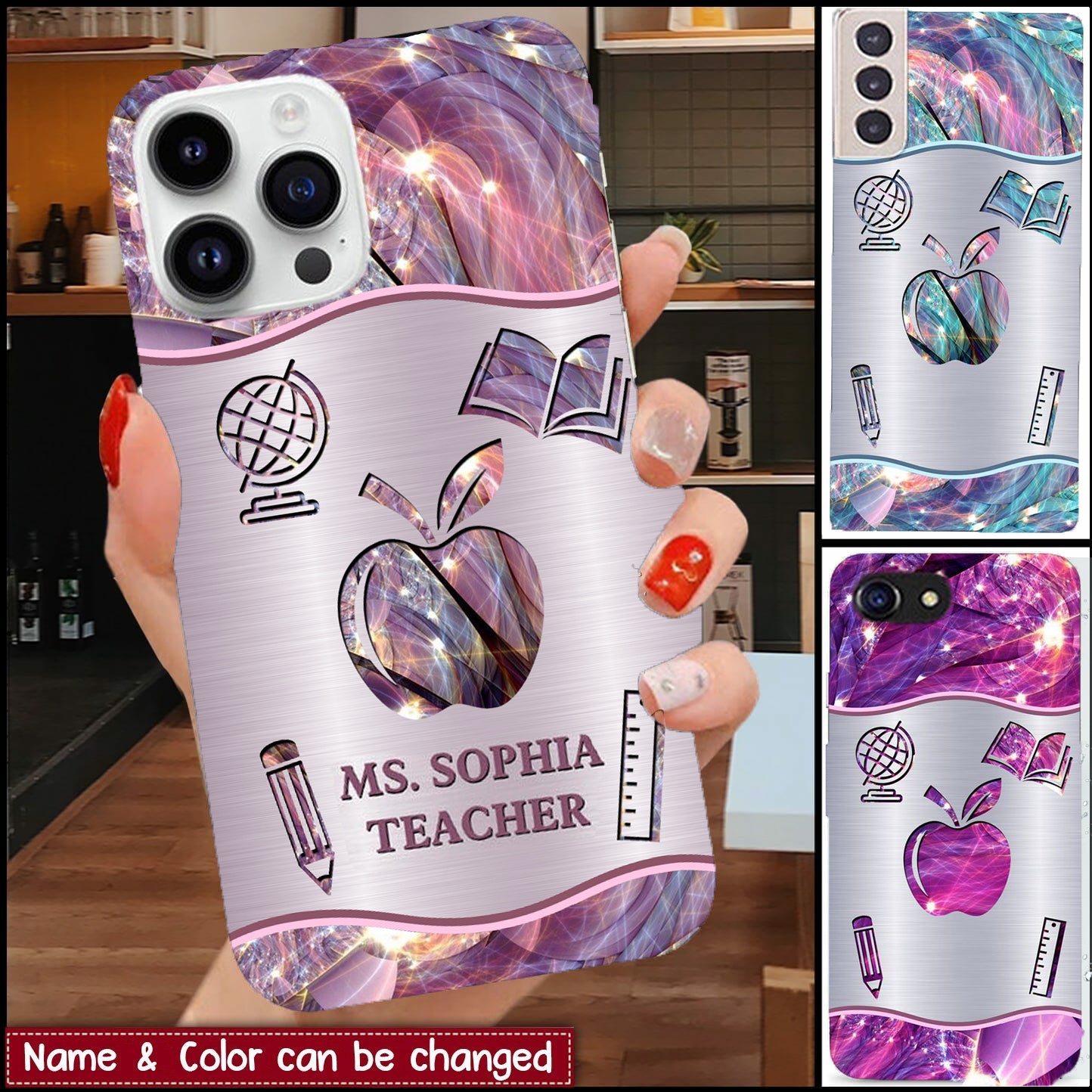 Personalized Teacher Educator Counselor Apple Glass Phone case Perfect Teacher's Day Gift