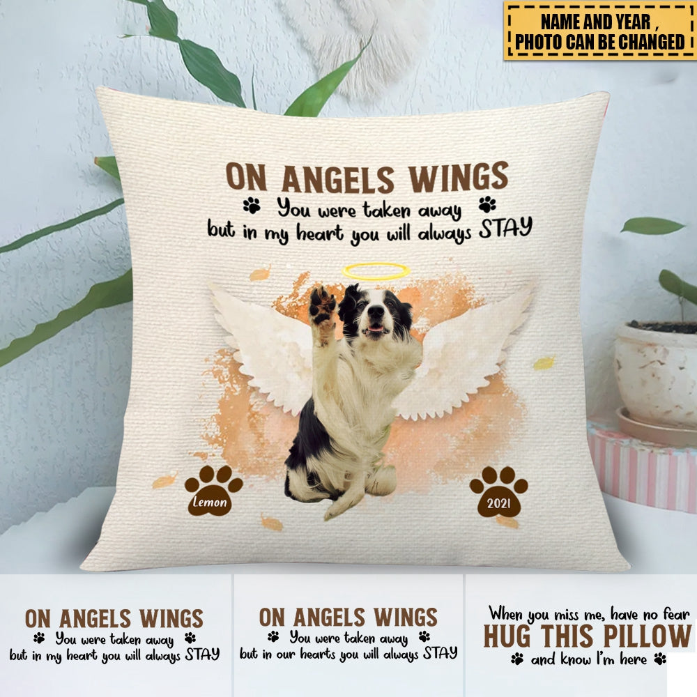 Custom Photo I'm Here In Your Heart - Memorial Pillow - Sympathy Gift For Pet Owners, Pet Lovers