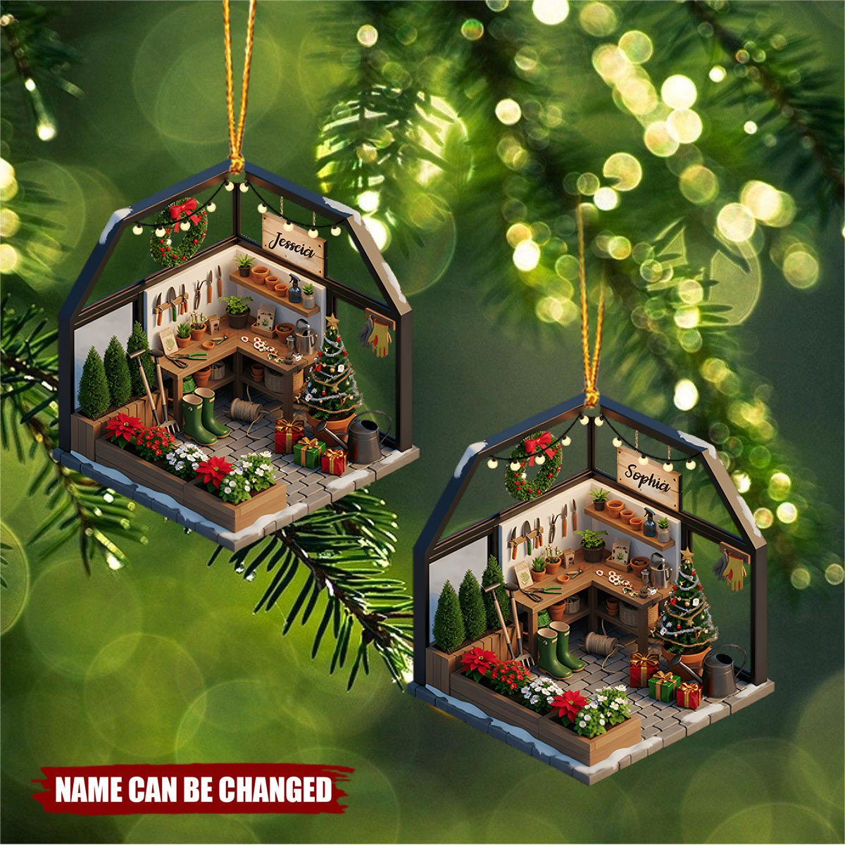 Gardening Miniature Christmas Ornament - Personalized Gifts For Garden Lovers