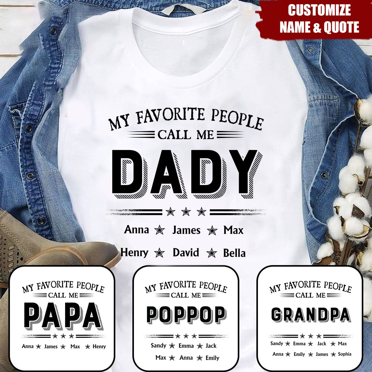Custom My Favorite People Call Me Papa Father's Day