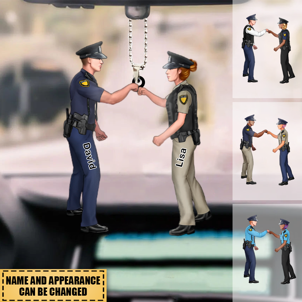 Personalized Gifts Custom Police Officer Ornament for Couples, Police Officer Gifts