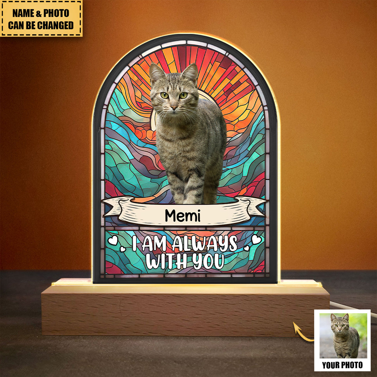 I Am Always With You - Personalized Photo LED Light