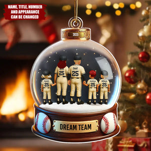 Baseball Family Sport Lover - Personalized Acrylic Flat Ornament