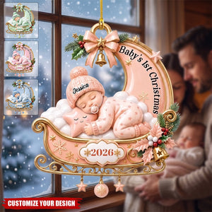 Tiny Miracle Arrived - Personalized 3D Effect Acrylic Ornament