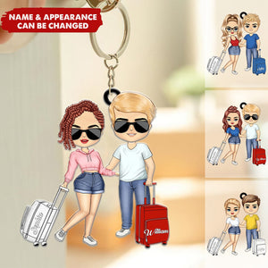 Our Adventure Travel Couples - Personalized Acrylic Keychain