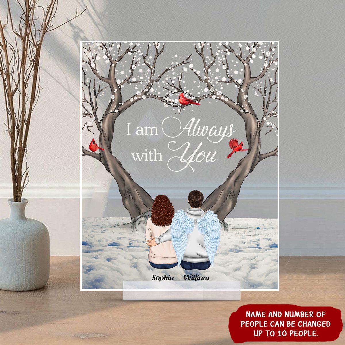 There's A Little Bit Of Heaven In Our Home - Personalized Acrylic Plaque