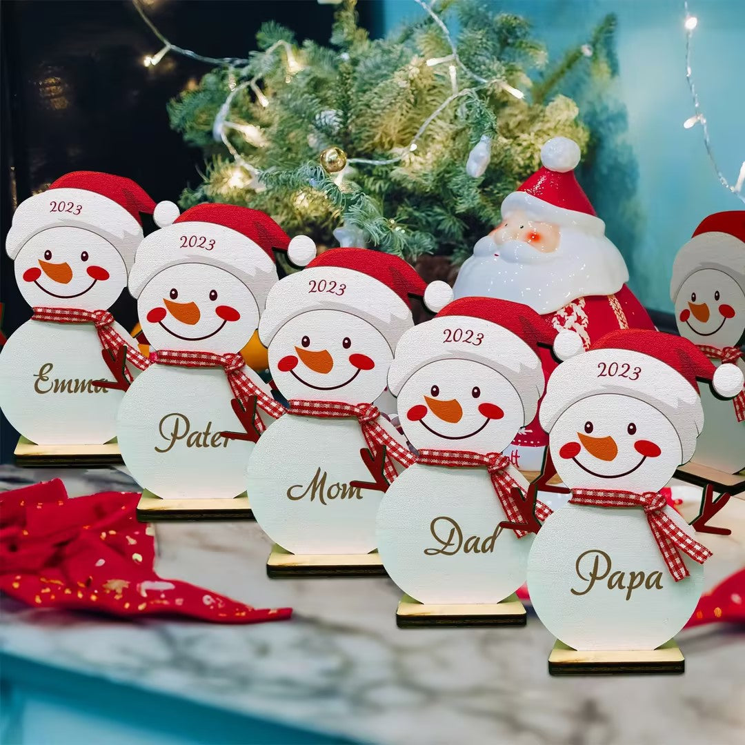 Personalized Snowman Decor Custom Name 2023 Christmas Gift