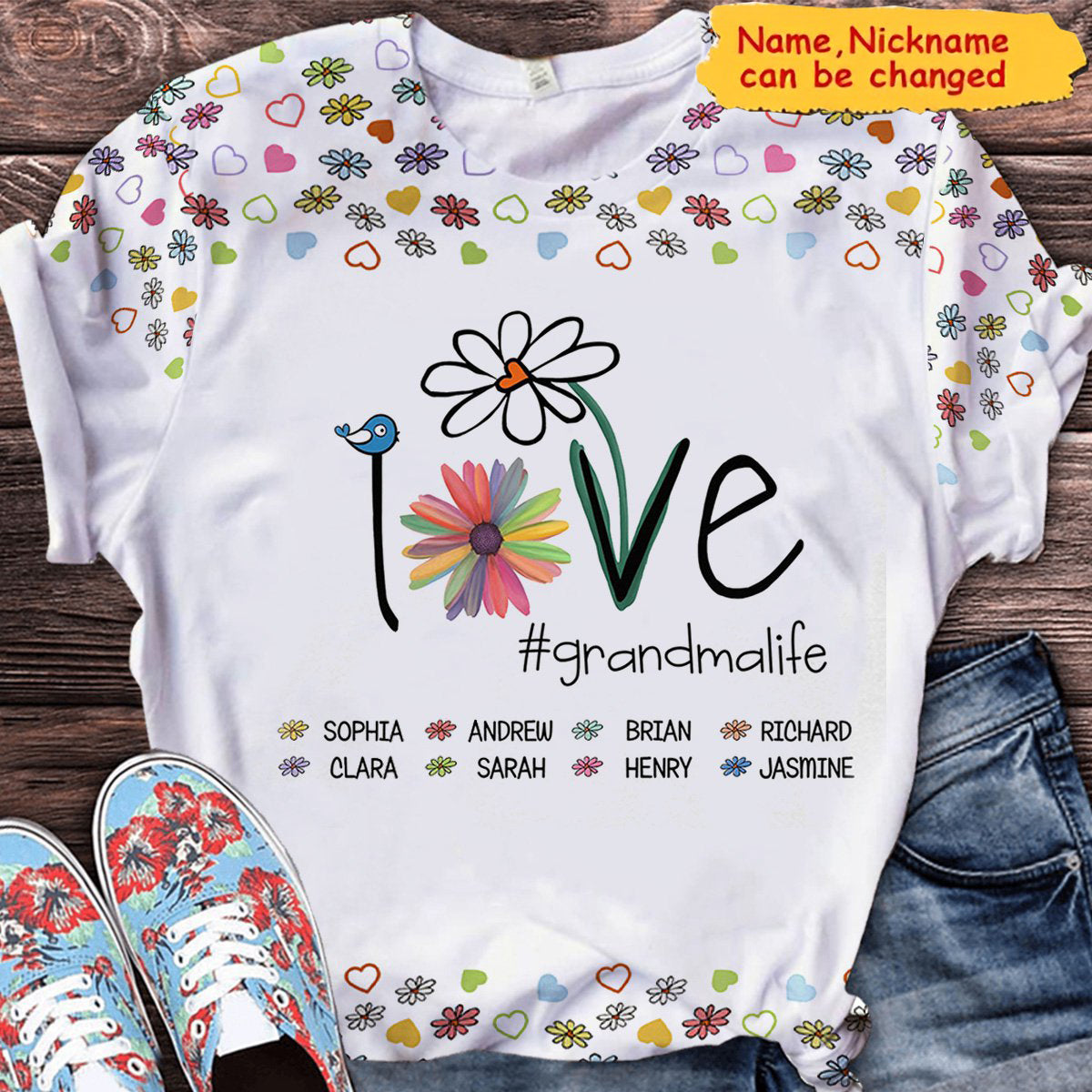 Love Grandma Life - Gift For Grandmas - Personalized Full Print T Shirt