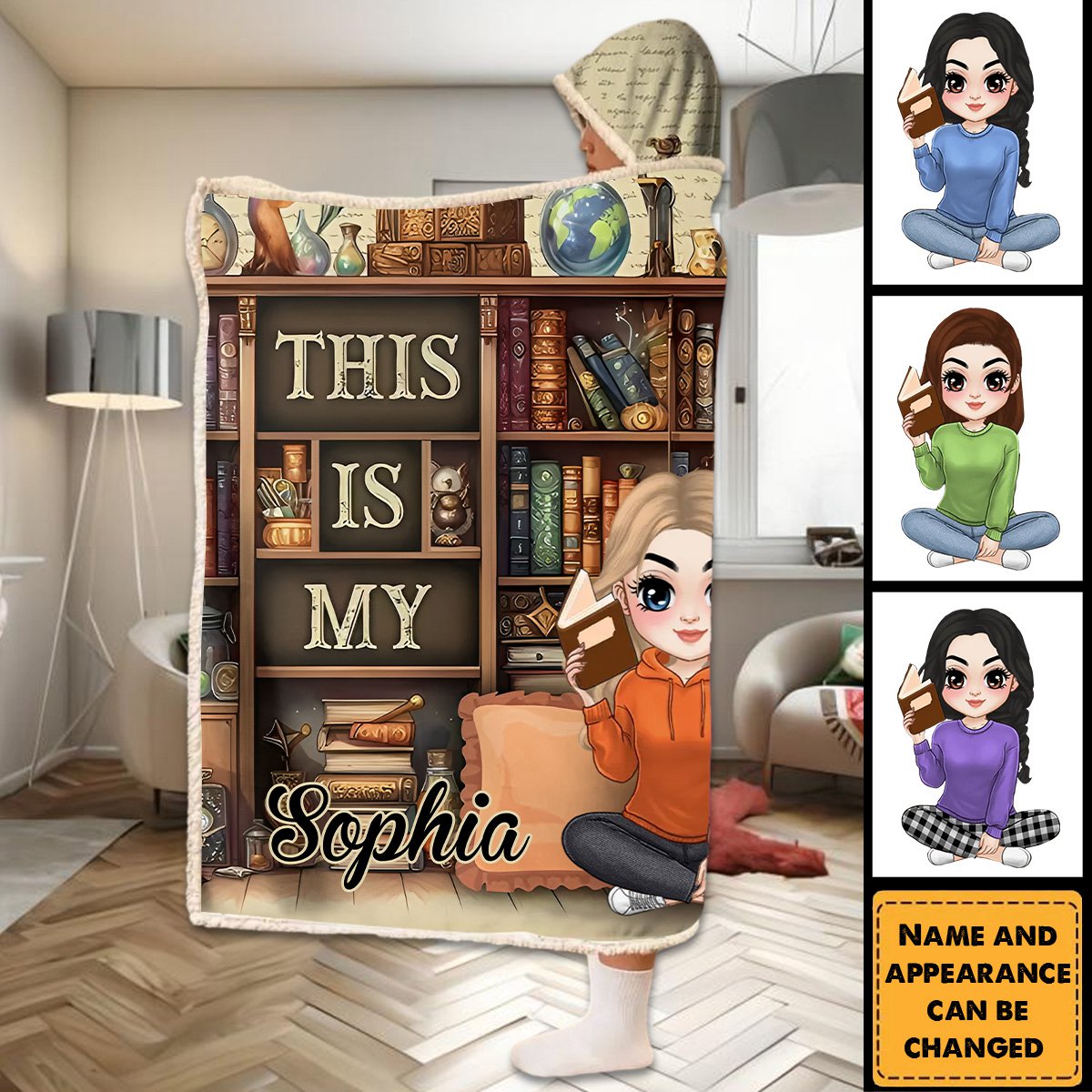Personalized Gift For Books Lovers Blanket Hoodie