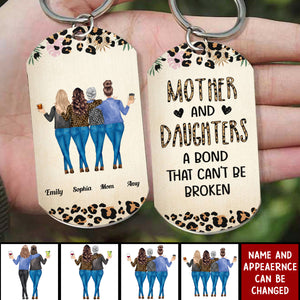 Mother & Daughter A Bond That Can't Be Broken - Gift For Mom, Mother, Grandma - Personalized Keychain