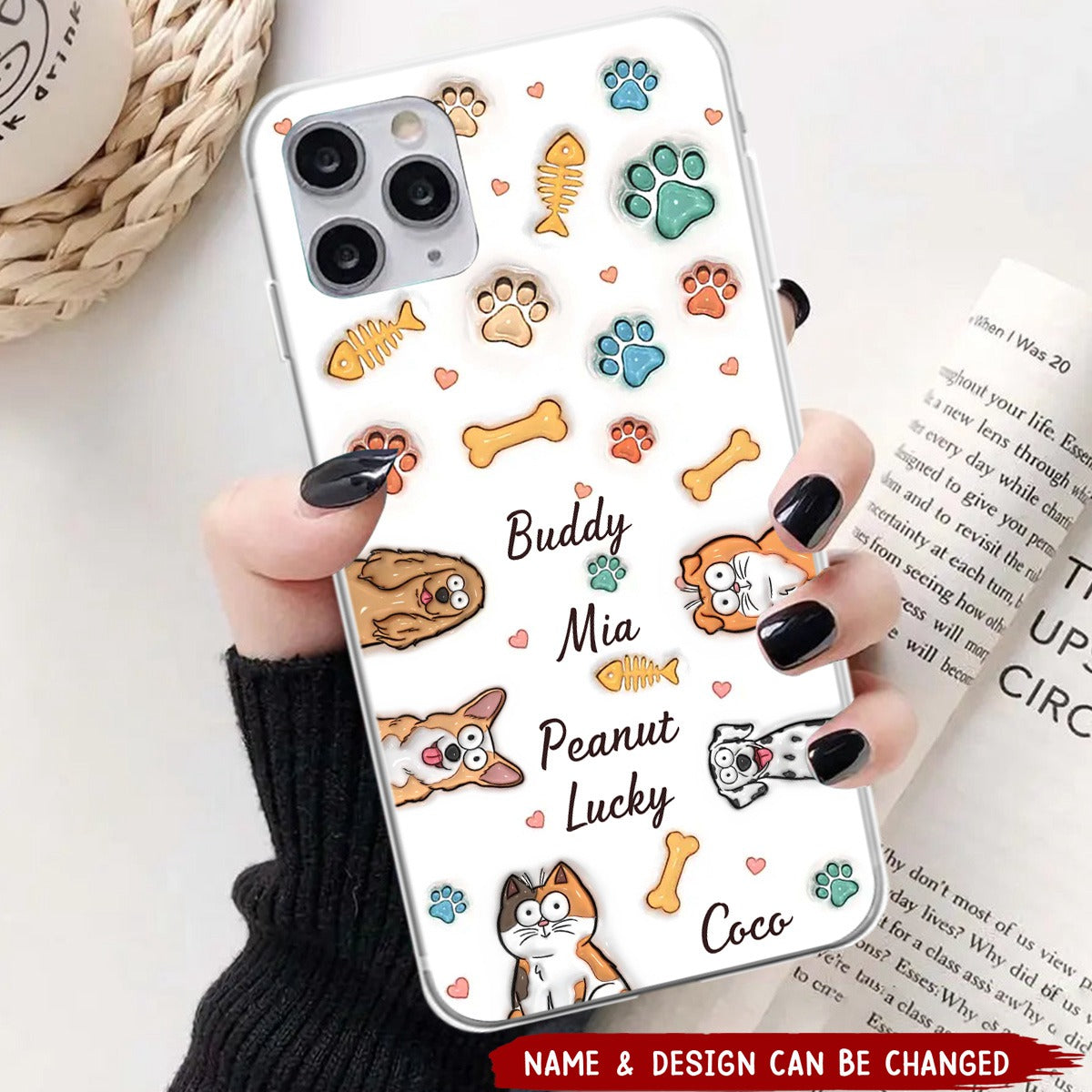 Furry Friends Make Life Brighter - Dog & Cat Personalized Custom 3D Inflated Effect Printed Clear Phone Case