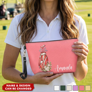 Custom Name, Girls Golf, Golf Pouch, Gift For Golf Lover, Golf Player - Personalized Bag