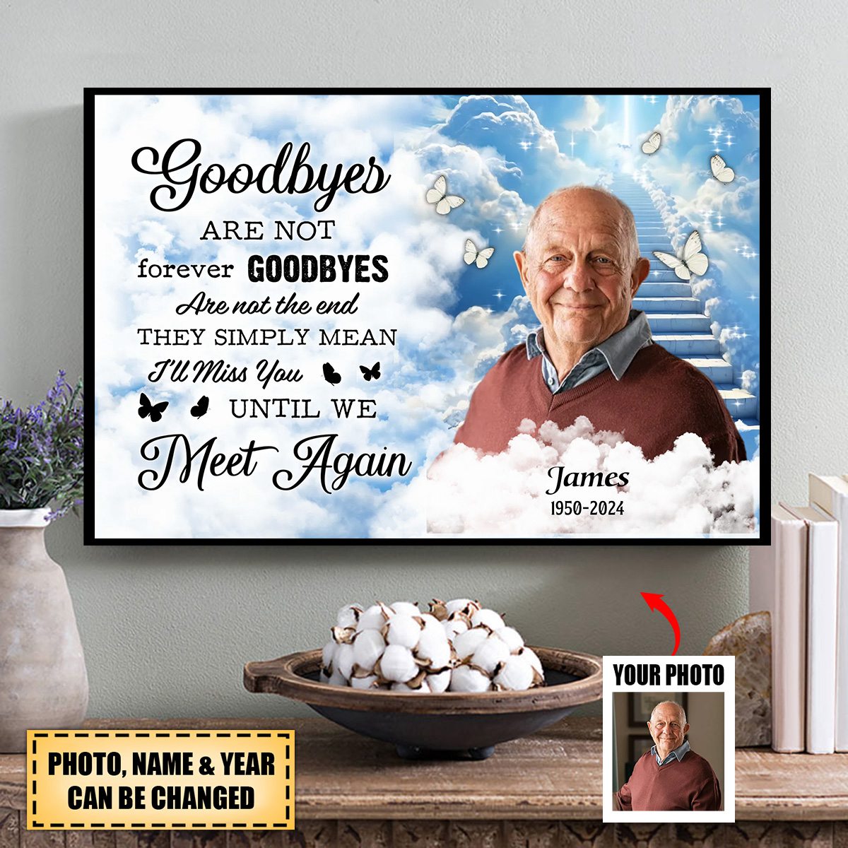 Personalized Memorial Poem Until We Meet Again Poster