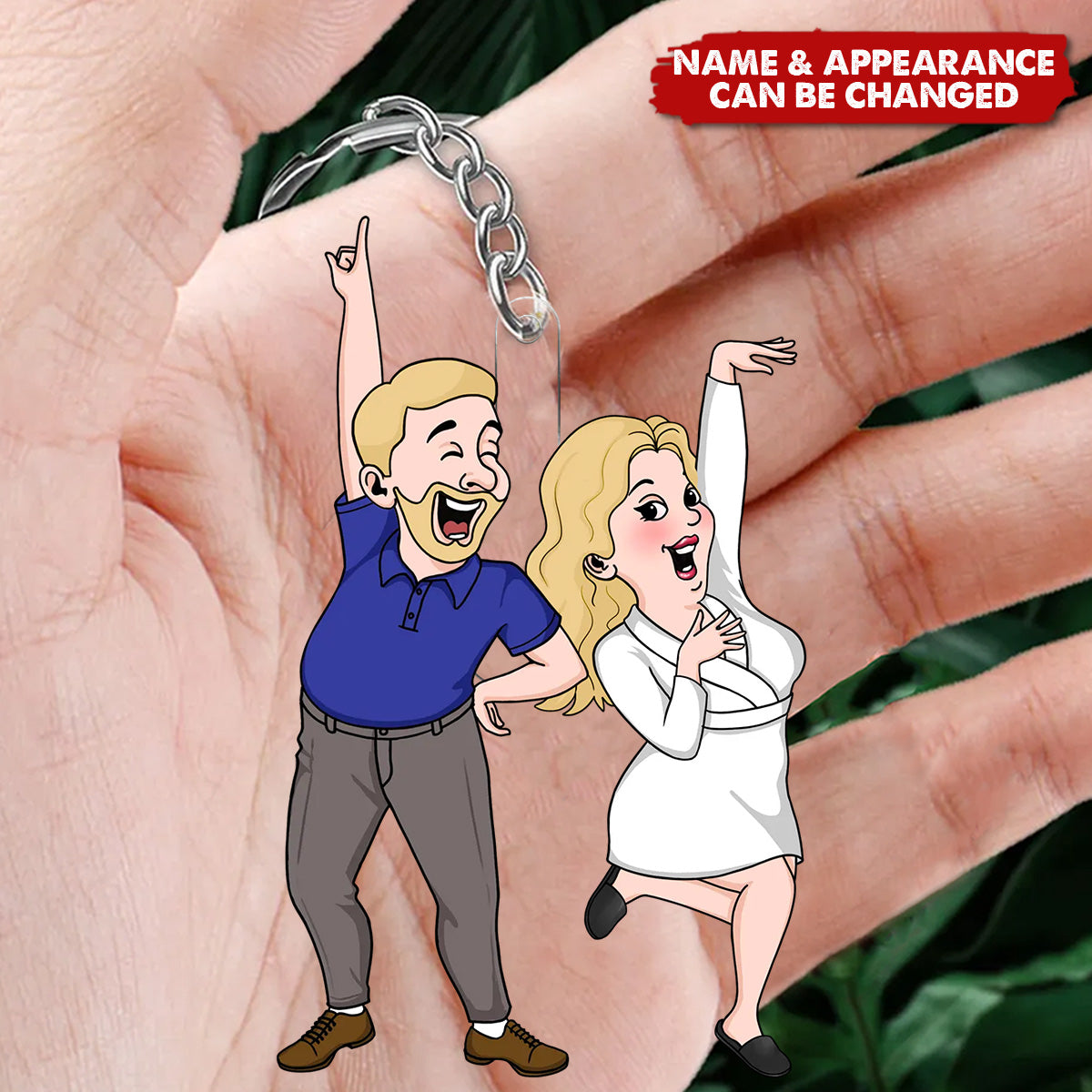 Funny Couple - Personalized Acrylic Keychain - Valentine's Day Gift for Him, Gift for Her