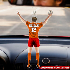 Rugby Male/Boy/Man Player - Personalized Acrylic Car Ornament