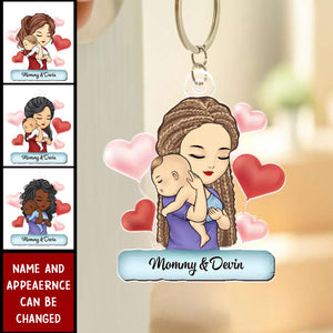 Family Personalized Keychain - Gift For Mom, Grandma