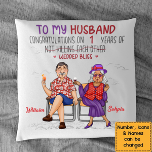 Gift For Husband Couple Years Anniversary Pillow