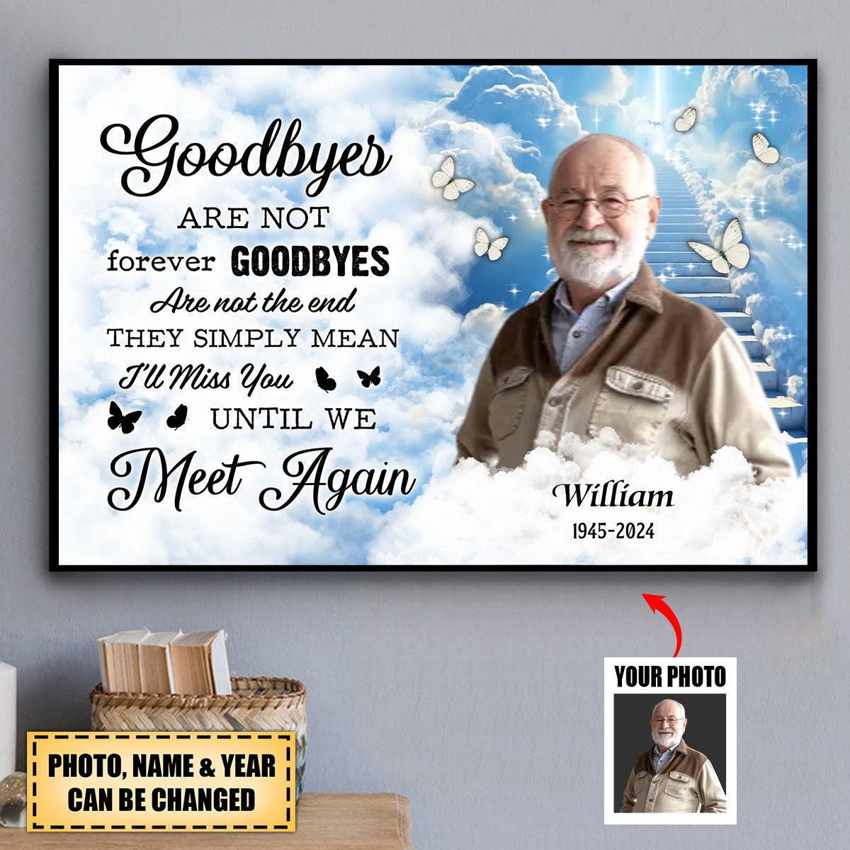 Personalized Memorial Poem Until We Meet Again Poster
