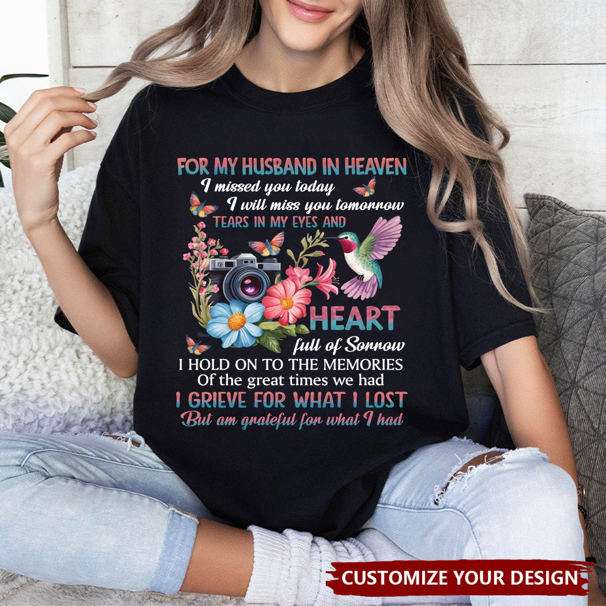 Missing You Every Day, Loving You Always - Memorial  Personalized T-Shirt