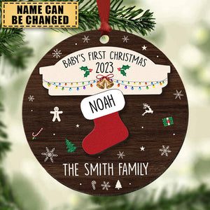 Baby's First Christmas - Personalized Wooden Ornament
