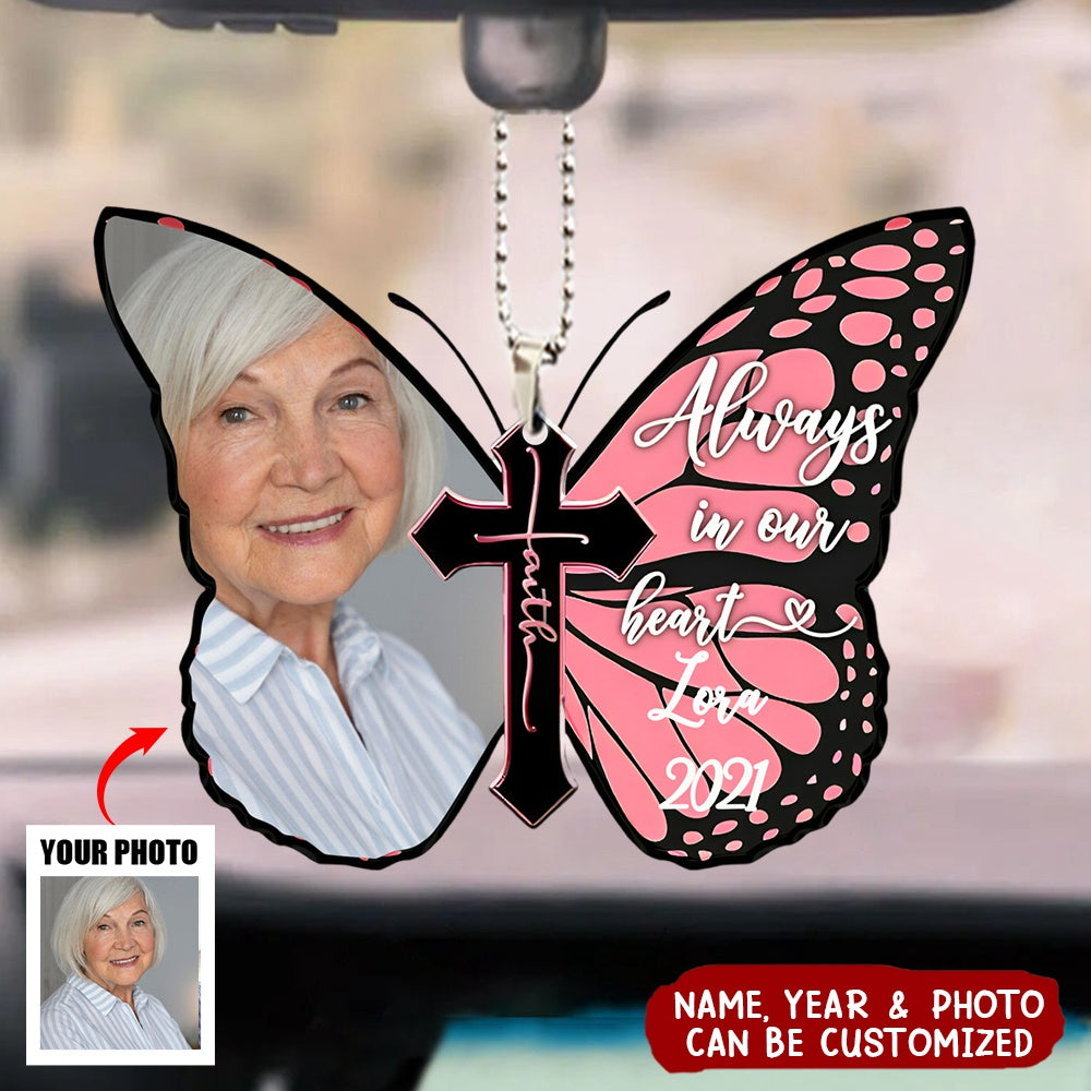 Always In Our Heart Memorial Gift Your Family Car Hanging Personalized Ornament