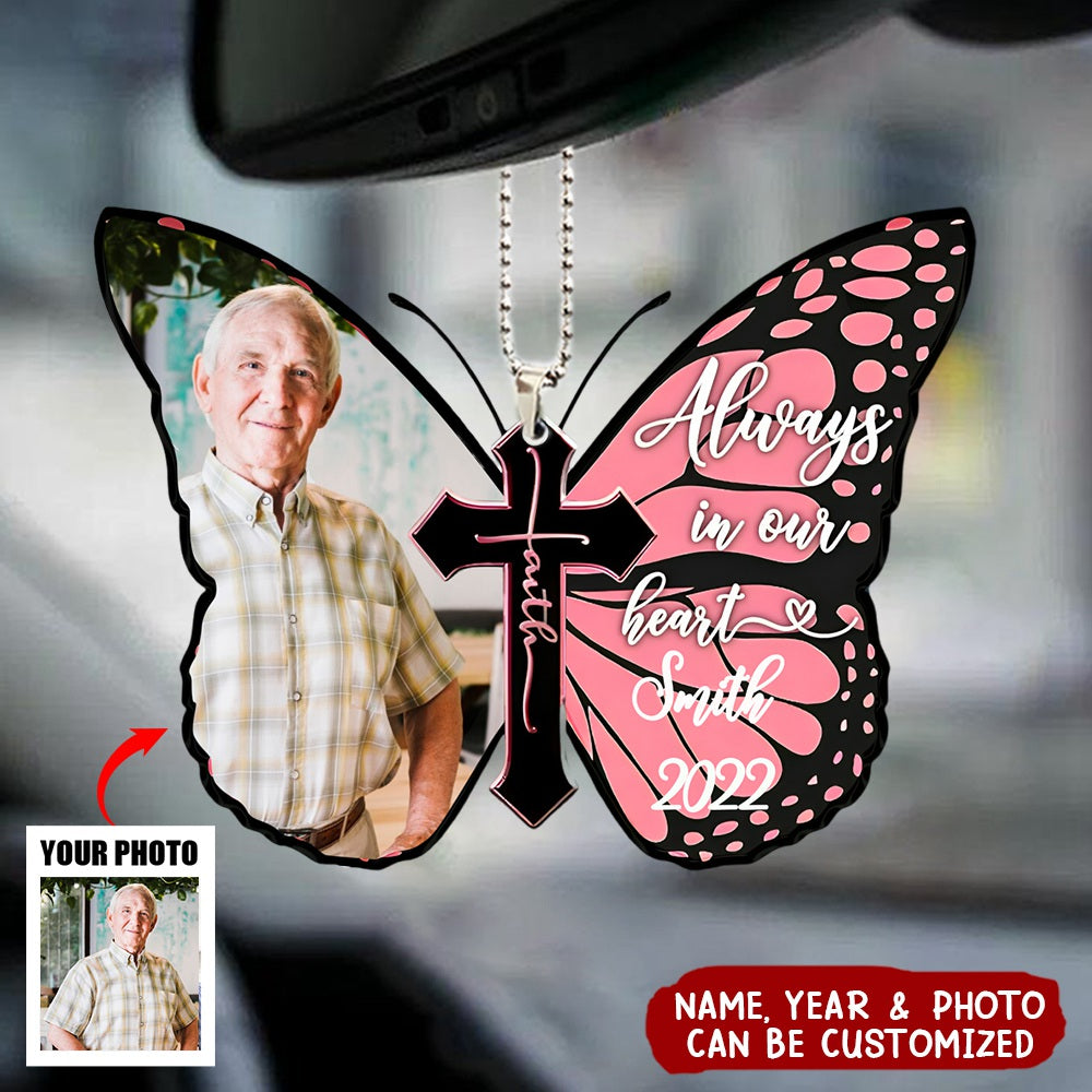 Always In Our Heart Memorial Gift Your Family Car Hanging Personalized Ornament