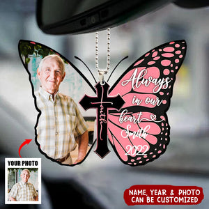 Always In Our Heart Memorial Gift Your Family Car Hanging Personalized Ornament