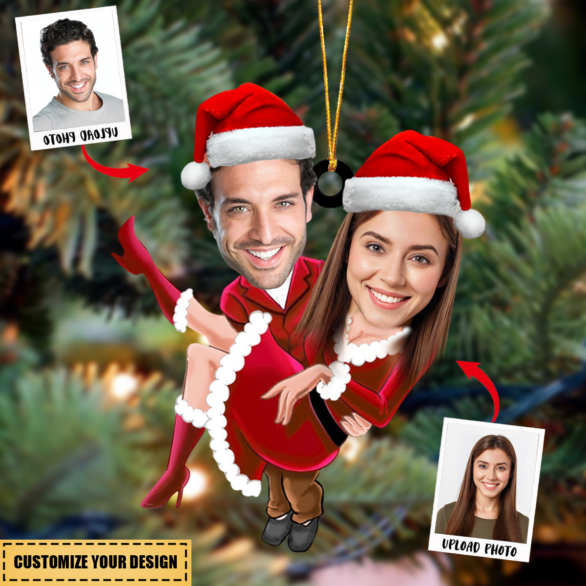 Personalized Christmas Couple Ornament - Prefect Gift For Christmas