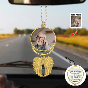 Personalized Angel Wings Car Ornament - 2 Sides Car Ornament, Memorial Gift