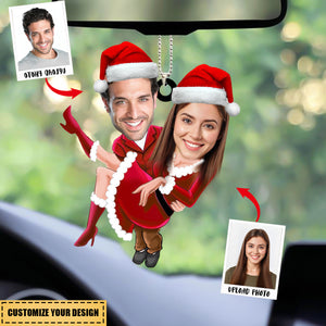Personalized Christmas Couple Car Ornament - Prefect Gift For Couple
