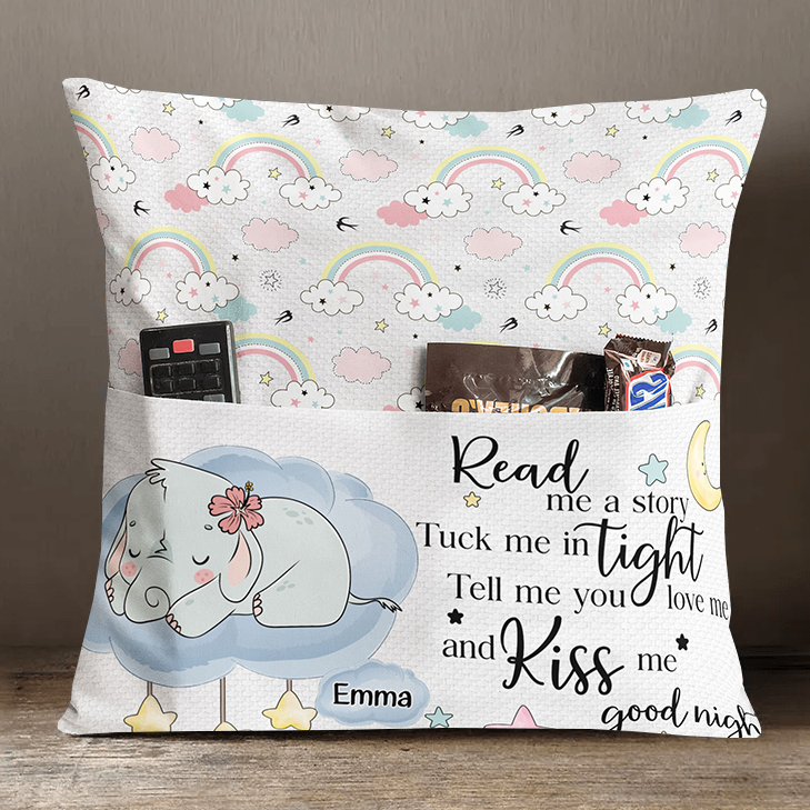 Kiss Me Good Night - Personalized Pocket Pillow