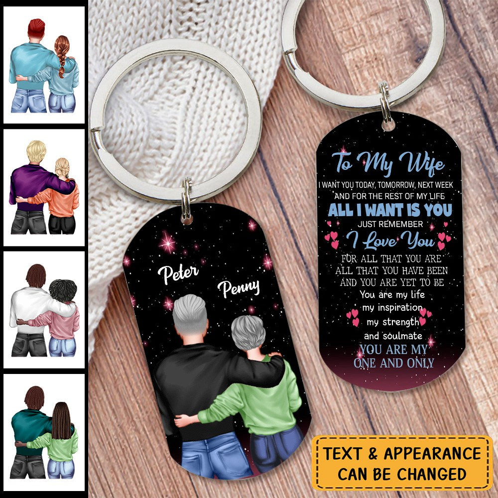 You Are My One And Only - Personalized Stainless Steel  Keychain, Valentine's Day Gift Idea For Couple