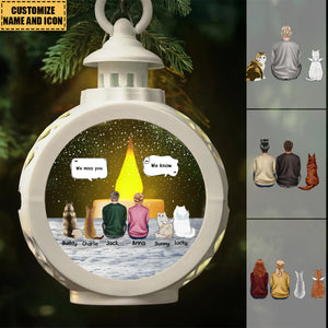 We're Always With You - Memorial Personalized Pet Candlelight Lantern Ornament - Christmas Sympathy Gift