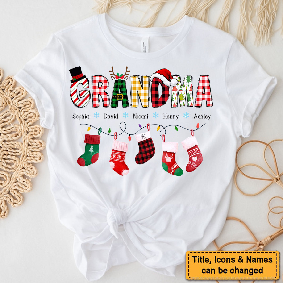 Gift For Grandma Christmas Socks Shirt
