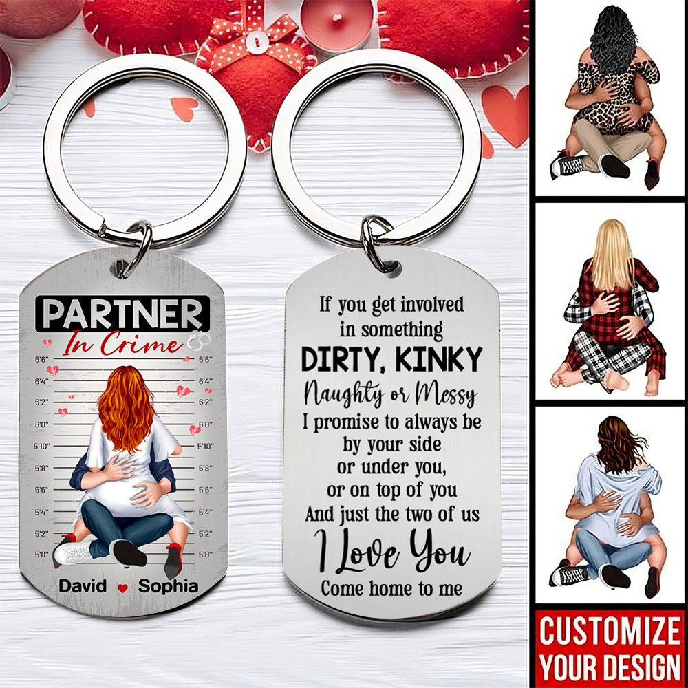 Personalized Gifts For Couple Stainless Steel Engraved Keychain Come Home To Me