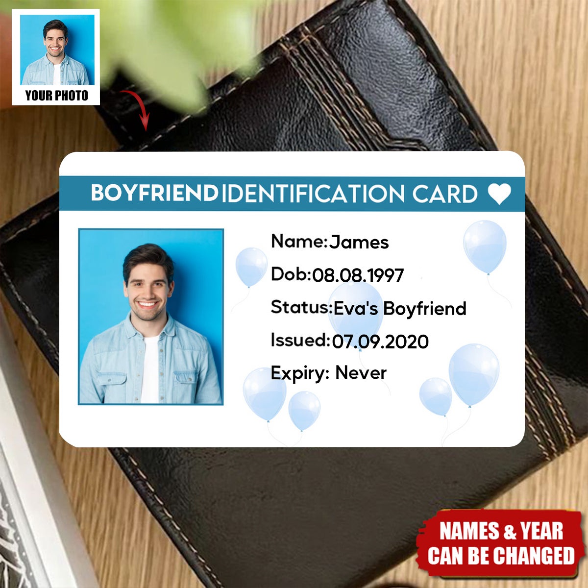 Custom Photo Gifts For Couple Wallet Card