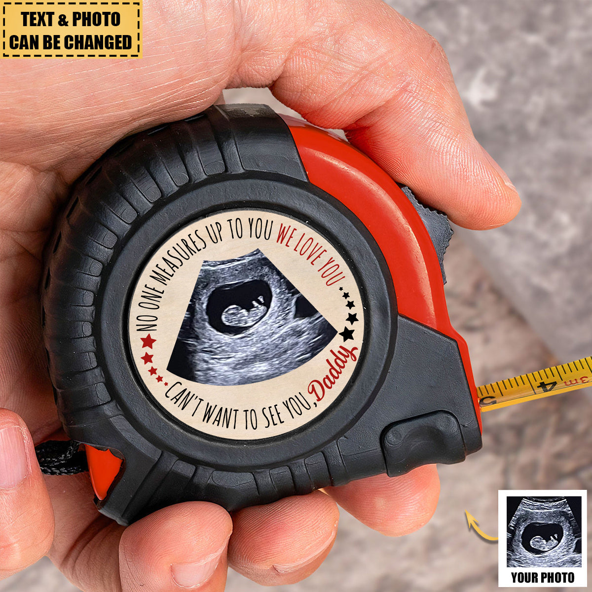 Can't Wait To See You, Daddy - Personalized Tape Measure
